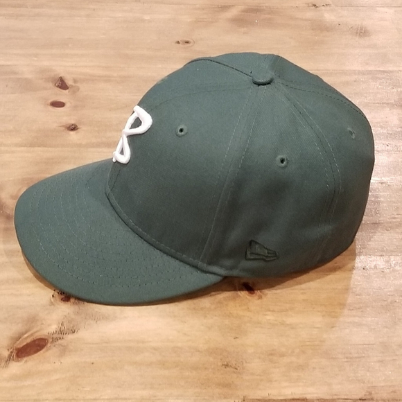 The Hundreds New Era Hat Size 7 1/8 Green White Blondie Beach Logo Fitted - Picture 2 of 12